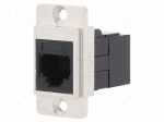 Coupler | coupler | DUALSLIM | Cat: 3 | unshielded | 6p4c | 29mm | metal