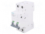 Circuit breaker | 400VAC | Inom: 25A | Poles: 2 | Charact: C | 6kA | IP20