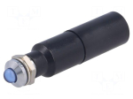 Indicator: LED | prominent | blue | 230VAC | &Oslash;8.2mm | IP67 | connectors