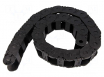 Cable chain | 2500 | Bend.rad: 225mm | L: 1012mm | Int.height: 25mm