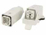 Connector: HDC | male + female | GWconnect | PIN: 5 | 10A | 400V | 4+PE