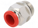 Push-in fitting | straight | -0.99&divide;20bar | nickel plated brass