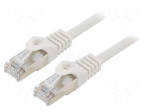 Patch cord | F/UTP | Cat: 6 | RJ45 plug | stranded | CCA | 15m | PVC | grey