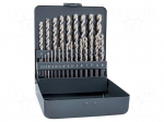 Drill set | for metal | high speed steel cobalt HSS-E | metal case