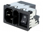 Connector: AC supply | socket | male | 10A | 250VAC | C14 (E) | KMF