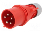Connector: AC supply 3-phase | plug | male | 32A | 400VAC | Shark | IP44