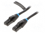 Patch cord | U/UTP | Cat: 6 | RJ45 plug,both sides | OFC | 2m | PVC | black
