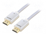 Cable | HDMI plug,both sides | PVC | textile | HDMI 2.1 | Len: 1.5m