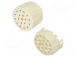Connector: M23 | contact insert | PIN: 19(3+16) | female | crimped