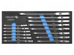 Wrench: combination spanner-set | with joint | 14pcs.