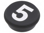 Button | round | &Oslash;21mm | black | 09 | Button marking: 5