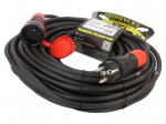 Extension lead | 3x2.5mm2 | 30m | rubber | black | Sockets no: 1 | 16A