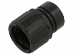 Straight terminal connector | polyamide | HelaGuard | IP66 | black
