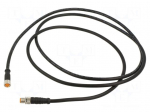 Cable: for sensors/automation | M8 | PIN: 3 | 1.5m | plug | 60VDC | 50VAC