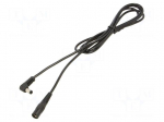 Cable | 1x0.5mm2 | DC 5,5/2,1 socket,DC 5,5/2,5 plug | angled | 1.5m
