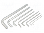Wrench: hex key-set | long | 8pcs.