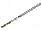 Drill bit | for metal | &Oslash;: 2mm | high speed steel | 3pcs | blister