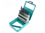 Drill set | for metal | high speed steel | metal case | HSS PRO