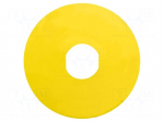 Label | Harmony XB4 | &Oslash;22mm | yellow | Dim: &Oslash;90mm