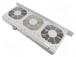 Fan: DC | fan tray | 24VDC | 482x44x208mm | 300m3/h | 51dBA | ball | IP30