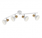 Trio Latika spotlight 4-pc E14 matt white/wood gaismeklis R81524031 4017807577044