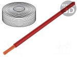 Wire | 1x6mm2 | stranded | Cu | silicone | red | 300V | 10m | Class: 6
