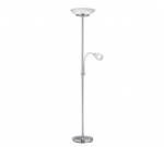 Trio Gerry stāvlampa E27+E14 brushed steel  R40063107 4017807431858