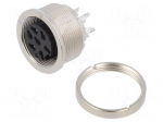 Connector: M16 | socket | female | PIN: 7 | 5A | 32V | soldering | straight