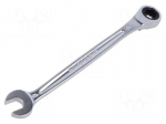 Wrench: combination spanner | rattle | 8mm | L: 140mm | satin
