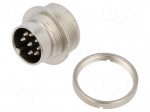 Connector: M16 | socket | male | PIN: 8 | 5A | 32V | soldering | straight