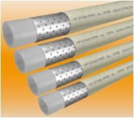 PPR caurule Stabi, AL follija,d63x8,6 pelēka PPR caurule STABI PN20, ar alumīnija folliju