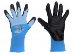 Protective gloves | Size: 10,XL | blue | nitryl,polyester | Bee-Tough