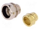 Straight terminal connector | Thread: metric,outside | brass | IP65