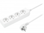 Elektrimaterjalid // Elektri laiendid, Pikendusjuhtmete, hajutuste ja UK ja USA adapterite komplekt // 9709#                Przedłużacz sieciowy ps-470p 4-gniazda z uziemieniem 5m biały 3x1mm