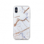 Back panel cover iLike Apple iPhone XS Max Marmur case White