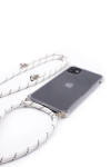 Back panel cover Evelatus Apple iPhone 11 Silicone Transparent with Necklace TPU Strap Transparent