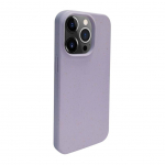 Back panel cover iLike Apple iPhone 14 Pro Silicone plastic case Eco Print Design Flower Purple