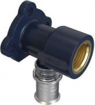 Wall plate elbow 16x&frac12;" 90 F, PPSU, K5, Wavin