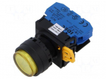 Switch: push-button | 22mm | Stabl.pos: 2 | NO | yellow | LED | IP65 | YW