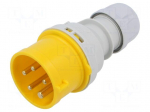 Connector: AC supply | plug | male | 16A | 110VAC | Shark | IEC 60309