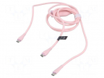 Cable | USB 2.0 | USB C plug,USB C plug x2 | nickel plated | 1.5m