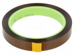 Tape: electrical insulating | W: 15mm | L: 33m | Thk: 0.076mm | acrylic