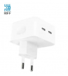 Riff A2569 35W Dual Port USB-C+C (Type-C) Fast Charger for all Apple devices (Analogs A2569) White