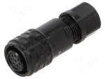 Connector: circular | plug | female | PIN: 8 | IP67 | SA8 | 4&divide;5mm | 3A | 30V