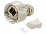 Connector: RJ45 | PIN: 8 | straight | for cable | IDC | gold-plated | 8p8c
