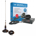CB PNI ESCORT HP 8001L ASQ radio station kit with PNI HS81 headphones + CB PNI ML160 antenna with 145mm magnet, length 155 cm