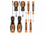 Screwdriver: universal-set | Phillips,slot | 8pcs.
