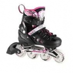 NH10905 4in1 PINK LED SIZE M. S(31-34) INLINE SKATES WITH DIM. NILS EXTREME HOCKEY BLADE