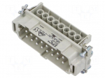 Connector: HDC | contact insert | male | EPIC H-BE | PIN: 16 | 16A | 500V