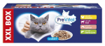 PREVITAL XXL BOX Flavor Mix with Chicken, Veal, Salmon, and Liver in Gravy - Wet Cat Food - 48 x 100g